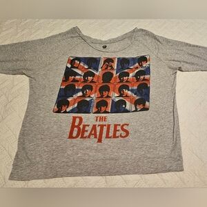 BEATLES T-SHIRT GRAY COTTON/POLY BLEND SZ L